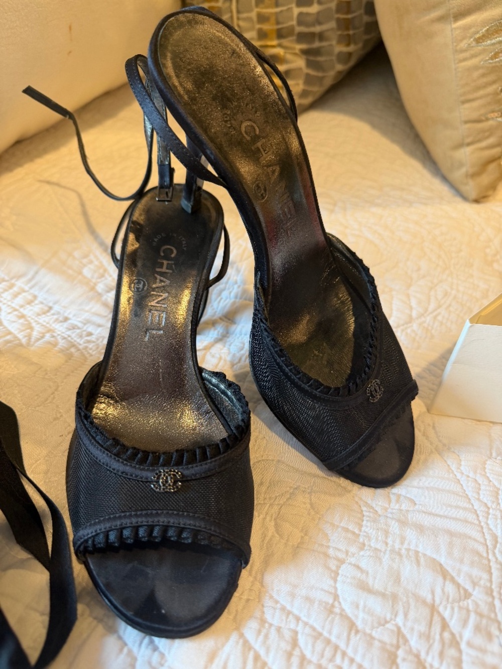 Chanel high heels, black